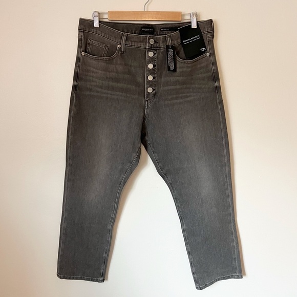 NWT Banana Republic Faded Black High-Rise Slim Size 33S - Picture 1 of 5